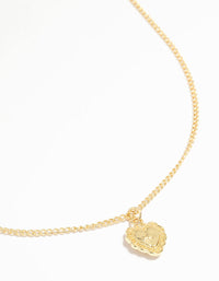 Gold Plated Cross & Heart Pendant Necklace - link has visual effect only