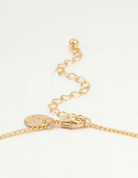 Gold Plated Cross & Heart Pendant Necklace - link has visual effect only