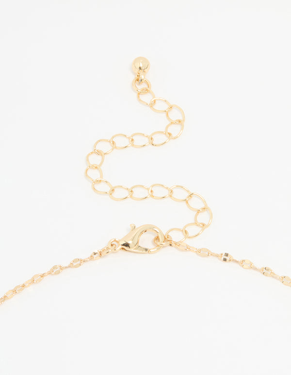 Gold Plated Vintage Cross Pendant Necklace