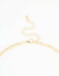 Gold Plated Cross & Mixed Charm Necklace - link has visual effect only