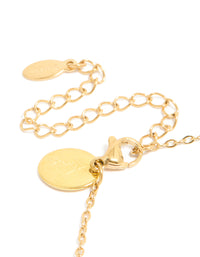 Waterproof Gold Plated Stainless Steel Flower Station Bracelet - link has visual effect only