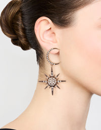 Antique Gold Diamante Celestial Large Drop Earrings - link has visual effect only