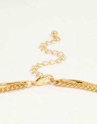 Gold Plated Cross & Chain Layered Necklace - link has visual effect only