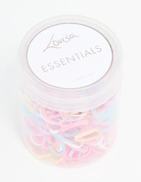 Pastel Elastic Hair Ties 350-Pack - link has visual effect only