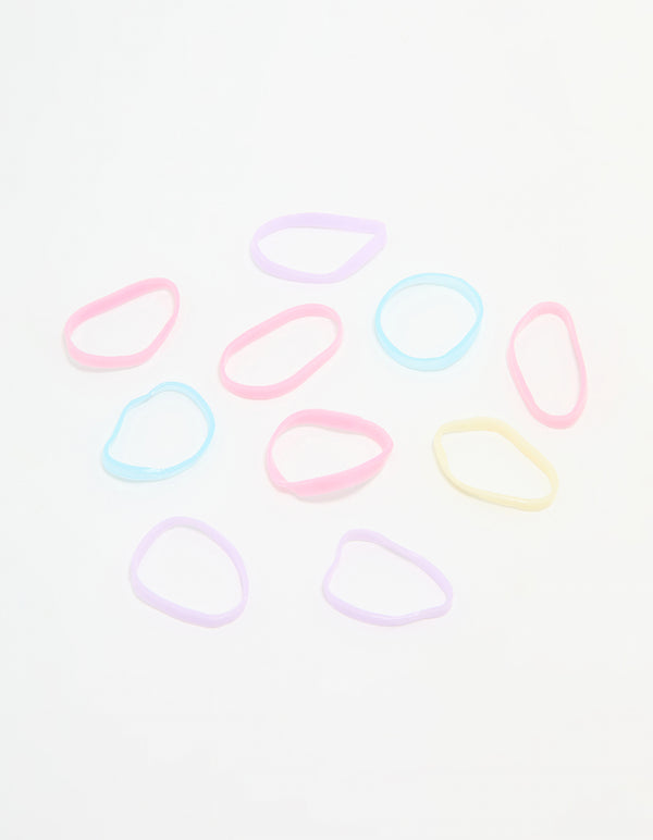 Pastel Elastic Hair Ties 350-Pack