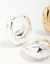 Mixed Metal Hoop Earrings 2-Pack - link has visual effect only