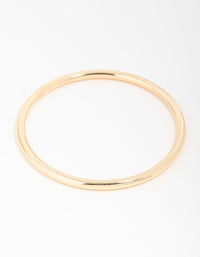 Gold Plated Brass Plain Round Bangle - link has visual effect only