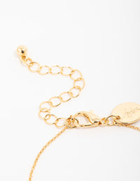 Gold Plated Brass Cubic Zirconia Dainty Bracelet - link has visual effect only