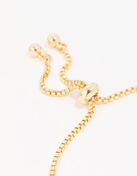 Gold Plated Brass Cubic Zirconia Heart & Bow Charm Toggle Bracelet - link has visual effect only