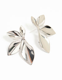 Waterproof Stainless Steel Leaf Cluster Stud Earrings - link has visual effect only