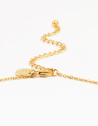 Waterproof Gold Plated Stainless Steel Cubic Zirconia Evil Eye Pendant Necklace - link has visual effect only