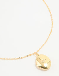Gold Plated Celestial Pendant Necklace - link has visual effect only