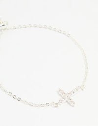 Mixed Metal Cubic Zirconia Cross Toggle Bracelets 2-Pack - link has visual effect only