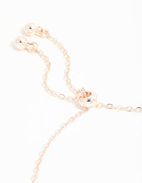 Rose Gold Cubic Zirconia Pink Flower Trio Bracelet - link has visual effect only