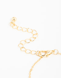 Gold Plated Cubic Zirconia Black Flower Bracelet - link has visual effect only