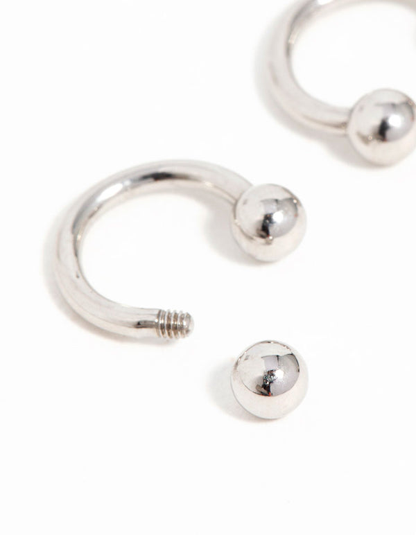 Titanium Open Hoop Earrings 2-Pack
