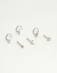 Surgical Steel Celestial Nose Stud 6-Pack - link has visual effect only