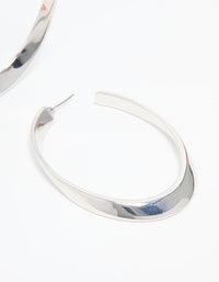 Silver Twisted Hoop Earrings - link has visual effect only