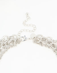 Silver Chunky Chain Layered Necklace - link has visual effect only