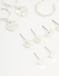 Silver Celestial Hoop & Stud Earrings 12-Pack - link has visual effect only
