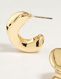Gold Plated Pinched Hoop Earrings - link has visual effect only
