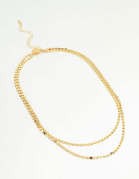 Gold Plated Disc Chain Layered Necklace - link has visual effect only