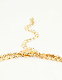 Gold Plated Disc Chain Layered Necklace - link has visual effect only