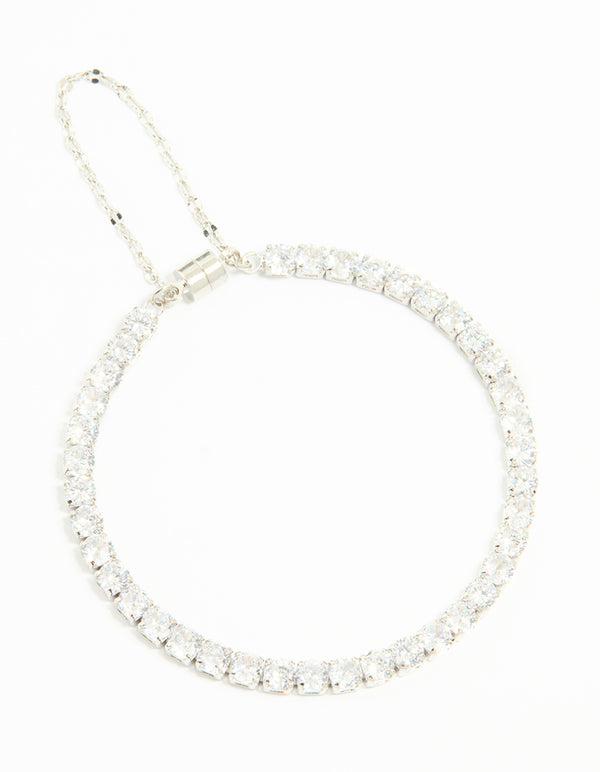 Silver Cubic Zirconia Tennis Bracelet