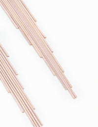 Gold Pink Waterfall Cut Chain Earrings - link has visual effect only