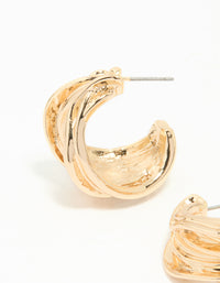 Gold Vine Wide Hoop Earrings - link has visual effect only