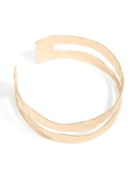 Gold Hammered Layered Arm Cuff - link has visual effect only
