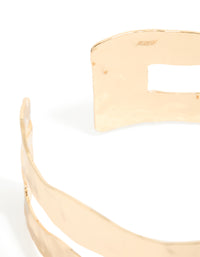 Gold Hammered Layered Arm Cuff - link has visual effect only