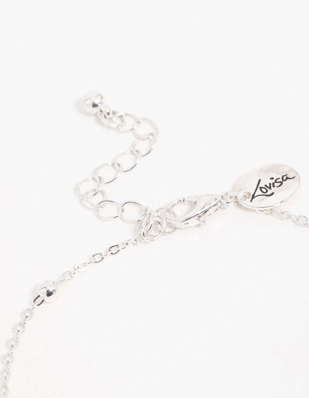 Antique Silver Leaf & Station Anklets 4-Pack