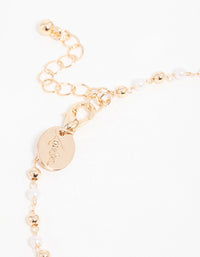 Gold Pearl Disc & Twisted Anklets 3-Pack - link has visual effect only