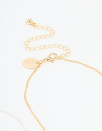 Mixed Metal Cubic Zirconia Cross Pendant Necklace Pack - link has visual effect only