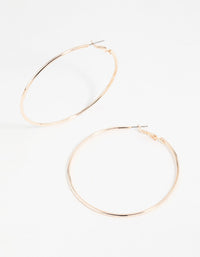 Rose Gold Classic Hoop Earrings - link has visual effect only