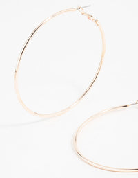 Rose Gold Classic Hoop Earrings - link has visual effect only