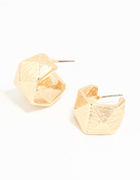 Gold Geometric Hoop Earrings - link has visual effect only
