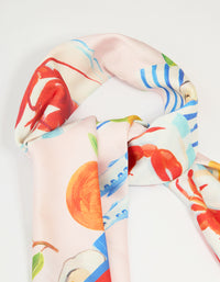 Summer Food Print Fabric Scarf - link has visual effect only
