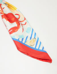 Summer Food Print Fabric Scarf - link has visual effect only