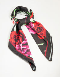 Bold Rose Fabric Scarf - link has visual effect only