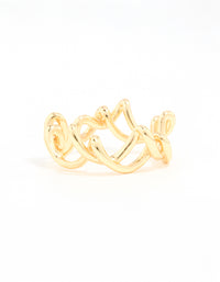 Gold Plated Wire Twisted Ring - link has visual effect only