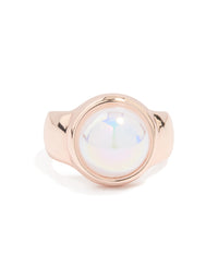 Rose Gold Pearl Statement Ring - link has visual effect only