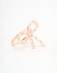 Rose Gold Diamante Bow Ring - link has visual effect only