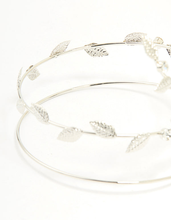 Silver Leaf Wrap Arm Cuff