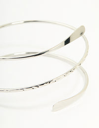 Silver Hammered Arm Cuff - link has visual effect only