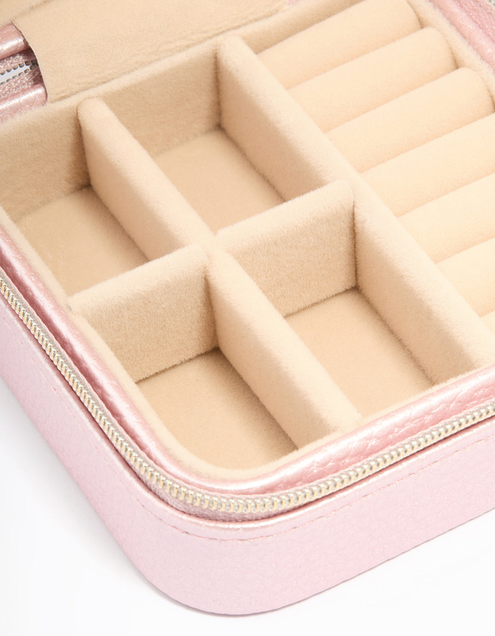 Metallic PU Leather Square Jewellery Box