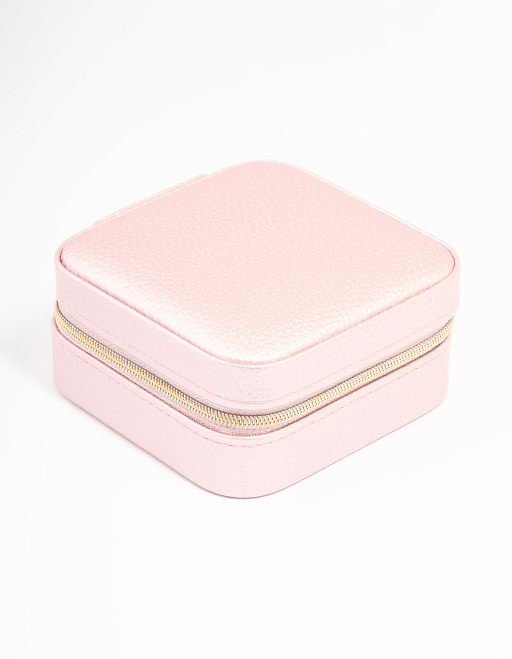 Metallic PU Leather Square Jewellery Box