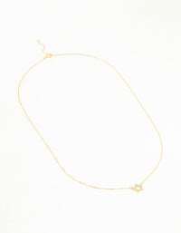 Gold Plated Sterling Silver Cubic Zirconia Pavé Star Necklace - link has visual effect only