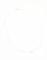 Gold Plated Sterling Silver Cubic Zirconia Horseshoe Necklace - link has visual effect only